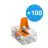 Voordeelpak 100x Wago 221-412 Lasklem Verbindingsstuk| 2 Kabel Aansluiting